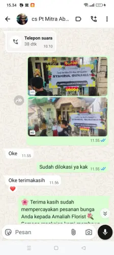 Testimonial Papan Bunga lampegan