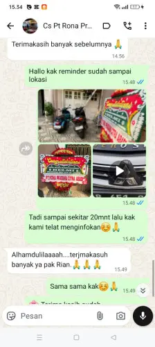 Testimonial Papan Bunga lampegan